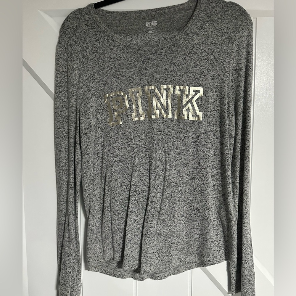 Gray Long Sleeve PINK pj set